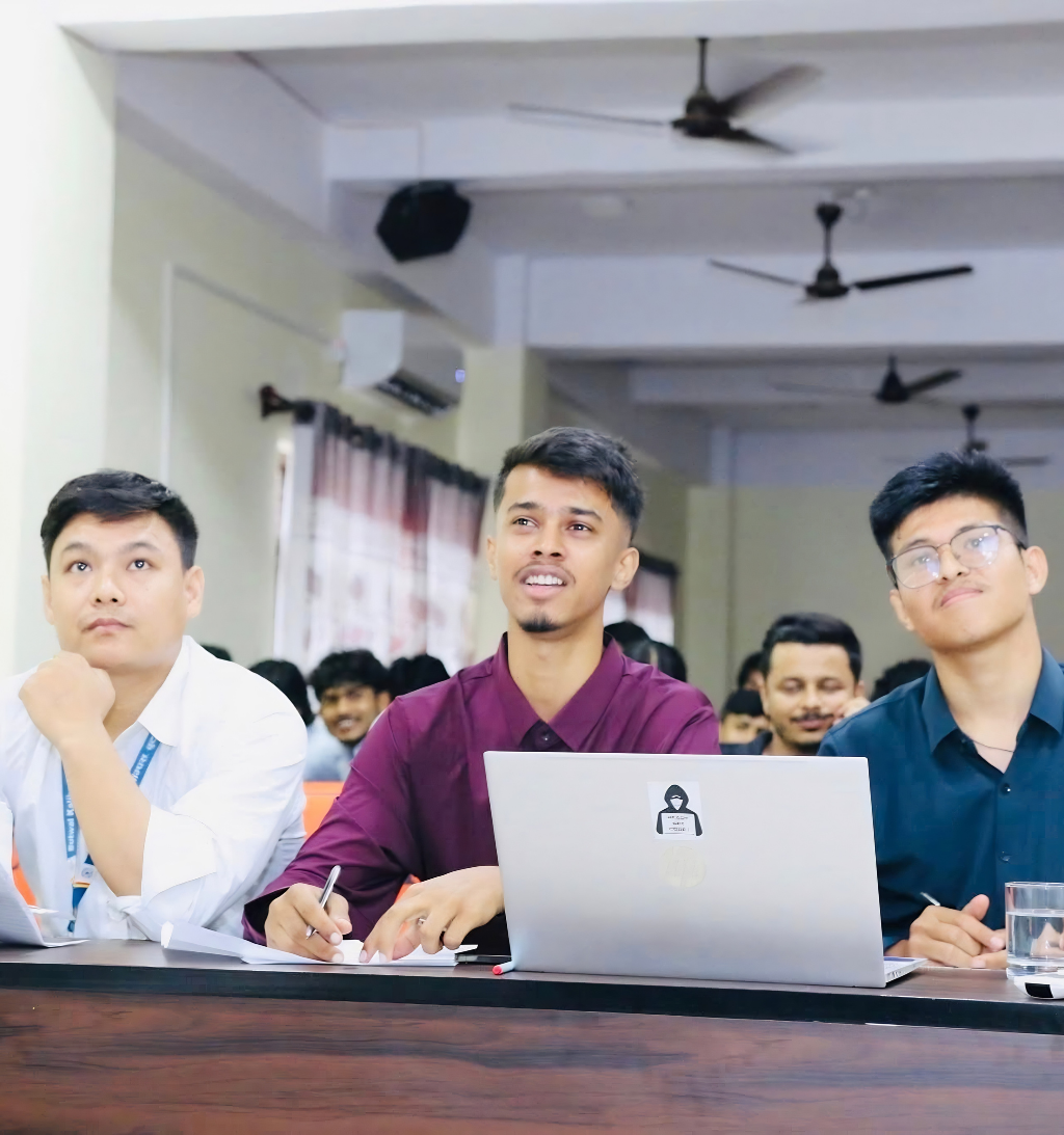 Aayush Chapagain serving as a judge at Butwal Kalika Campus hackathon event